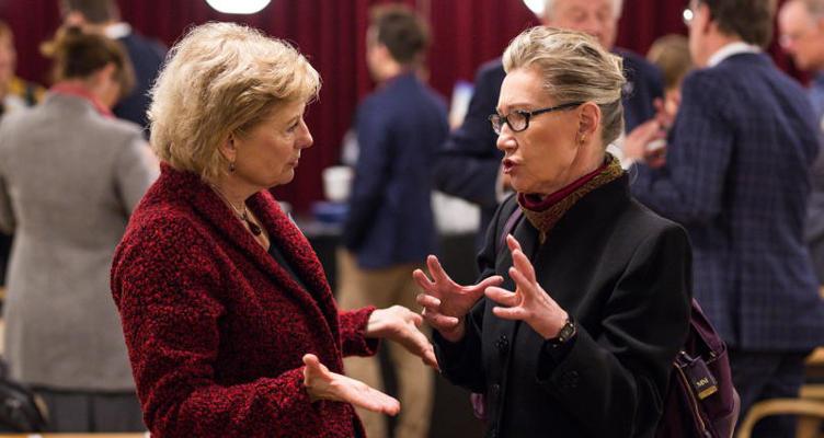 Professor Pearl Dyskstra MAE and Professor Marja Makarow at the SAPEA symposium on science advice (Helsinki) Photo: Tomi Setälä / SAPEA